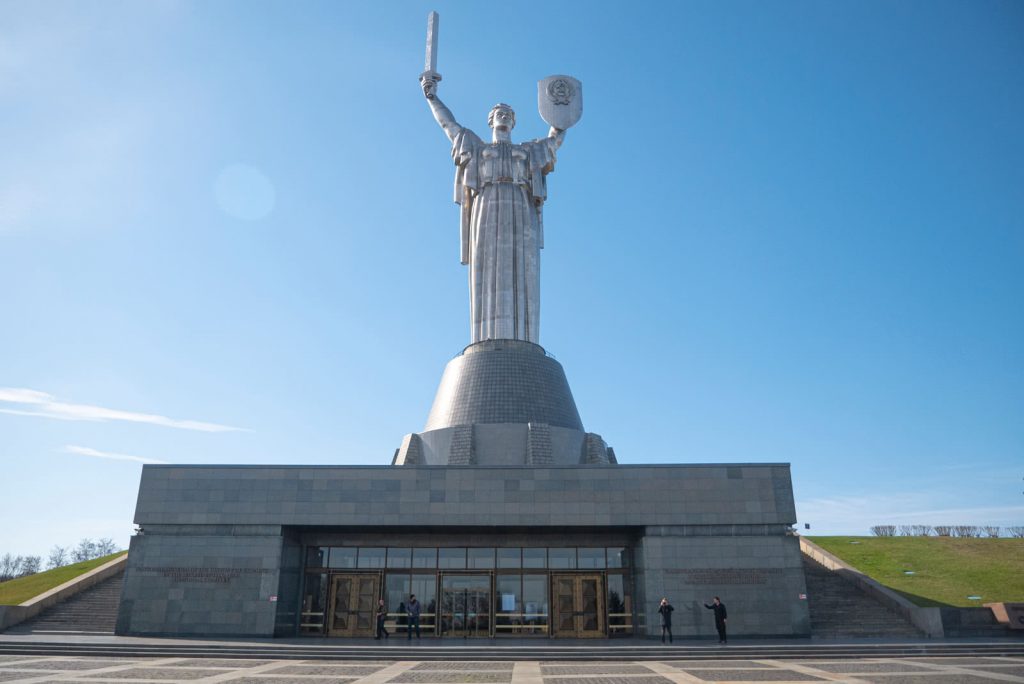 Russia bombs Kyiv WWII museum beneath the Motherland monument