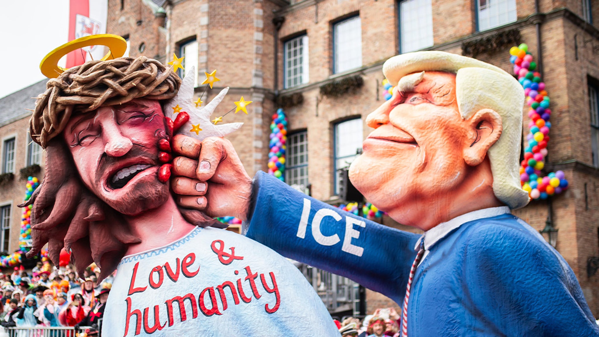 Trump Brutally Mocked on Presidents Day With Satirical Floats at German Festival