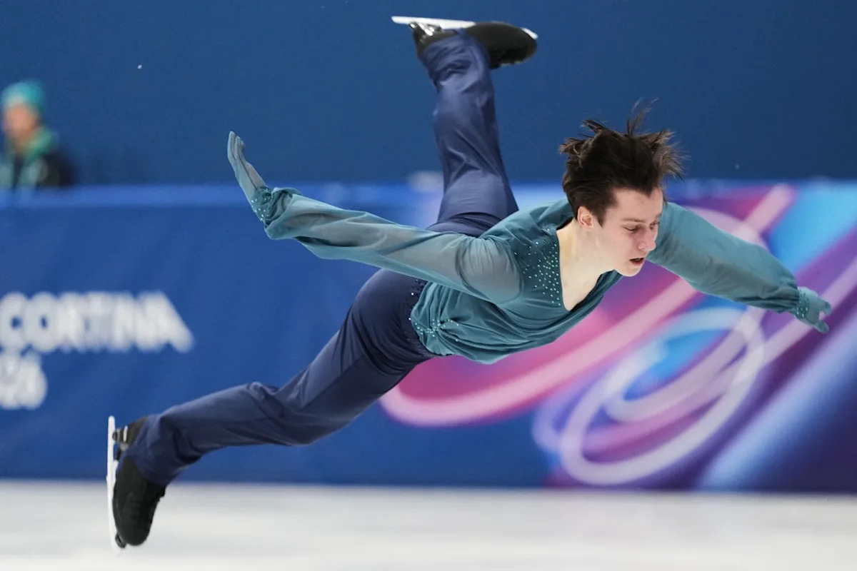 Ukraine’s lone figure skater was exhausted worrying about his family. Now he’s at the Olympics