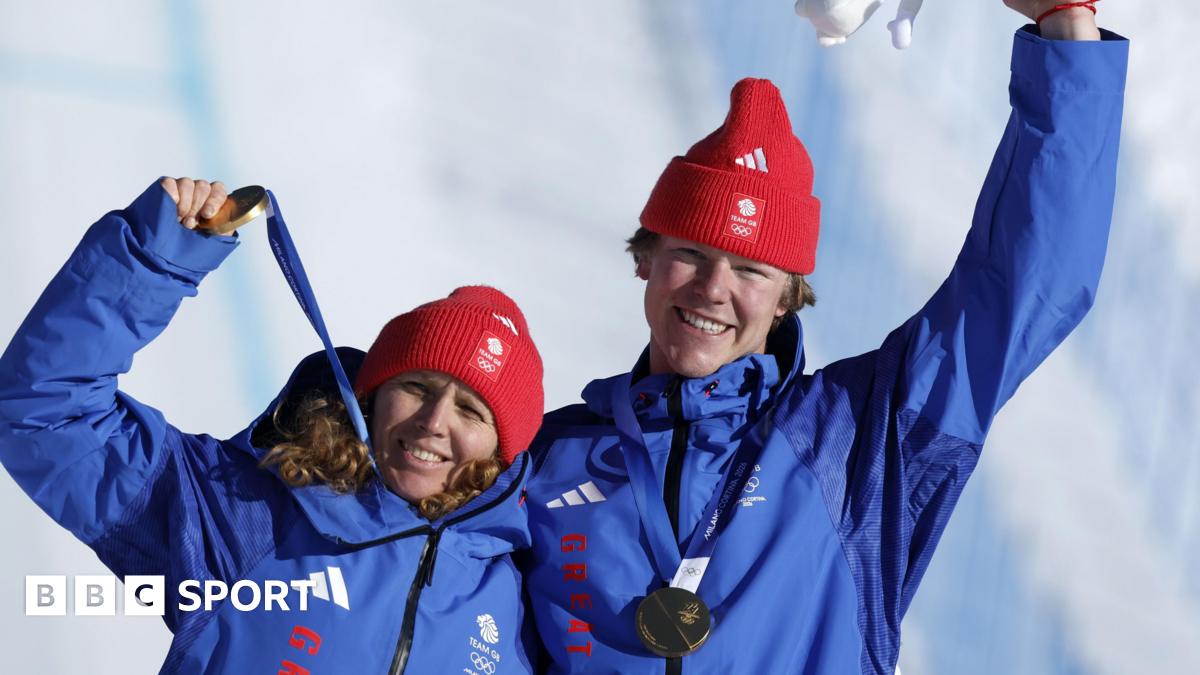 Winter Olympics 2026: Charlotte Bankes & Huw Nightingale win snowboard cross gold
