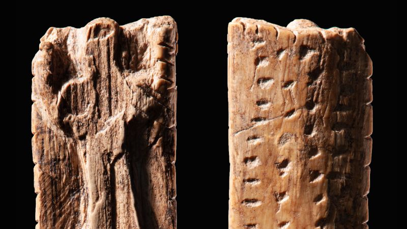 Symbols found carved into 40,000-year-old German artifacts may be precursor to writing