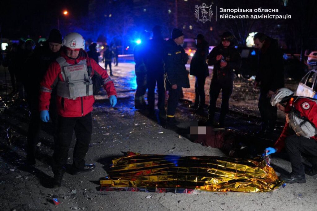 Russia strikes Zaporizhzhia during rush hour, killing two and wounding eight including children (PHOTOS)