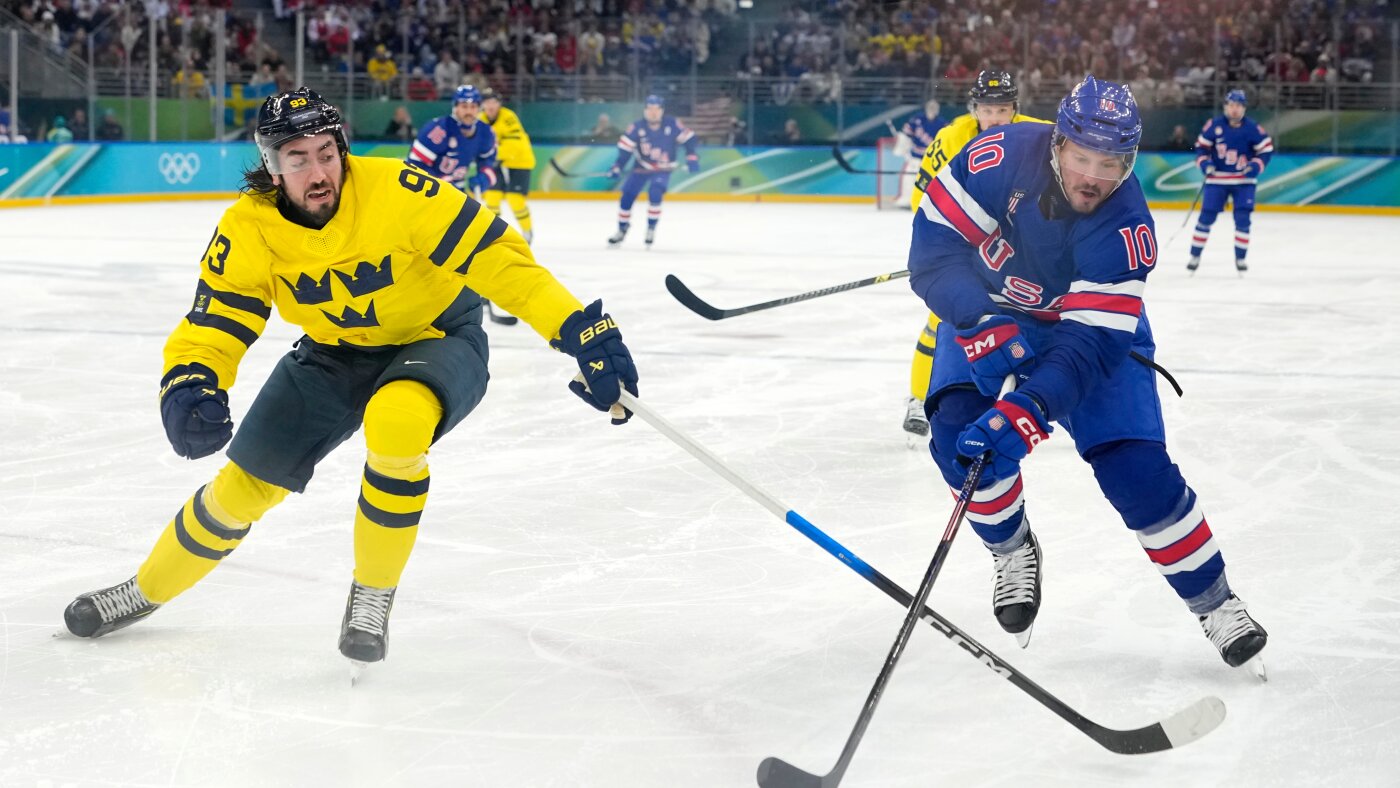 Team USA men’s hockey will play for Olympic medal after win over Sweden : NPR