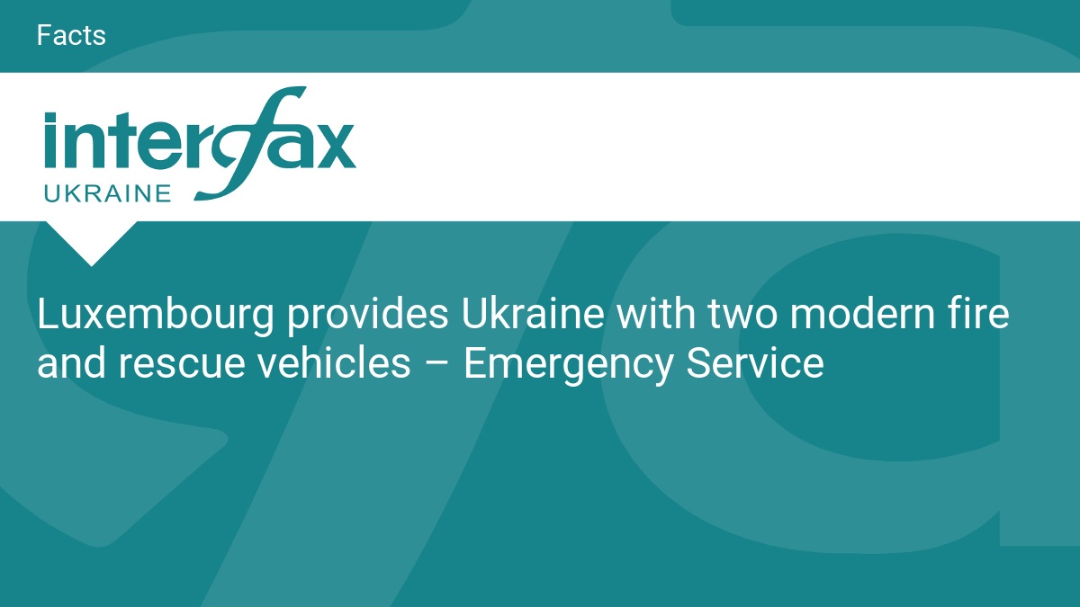 Luxembourg provides Ukraine with two modern fire and rescue vehicles – Emergency Service