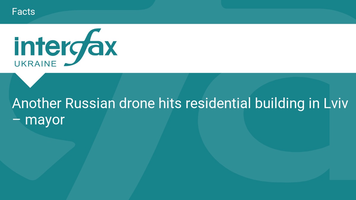 Another Russian drone hits residential building in Lviv – mayor