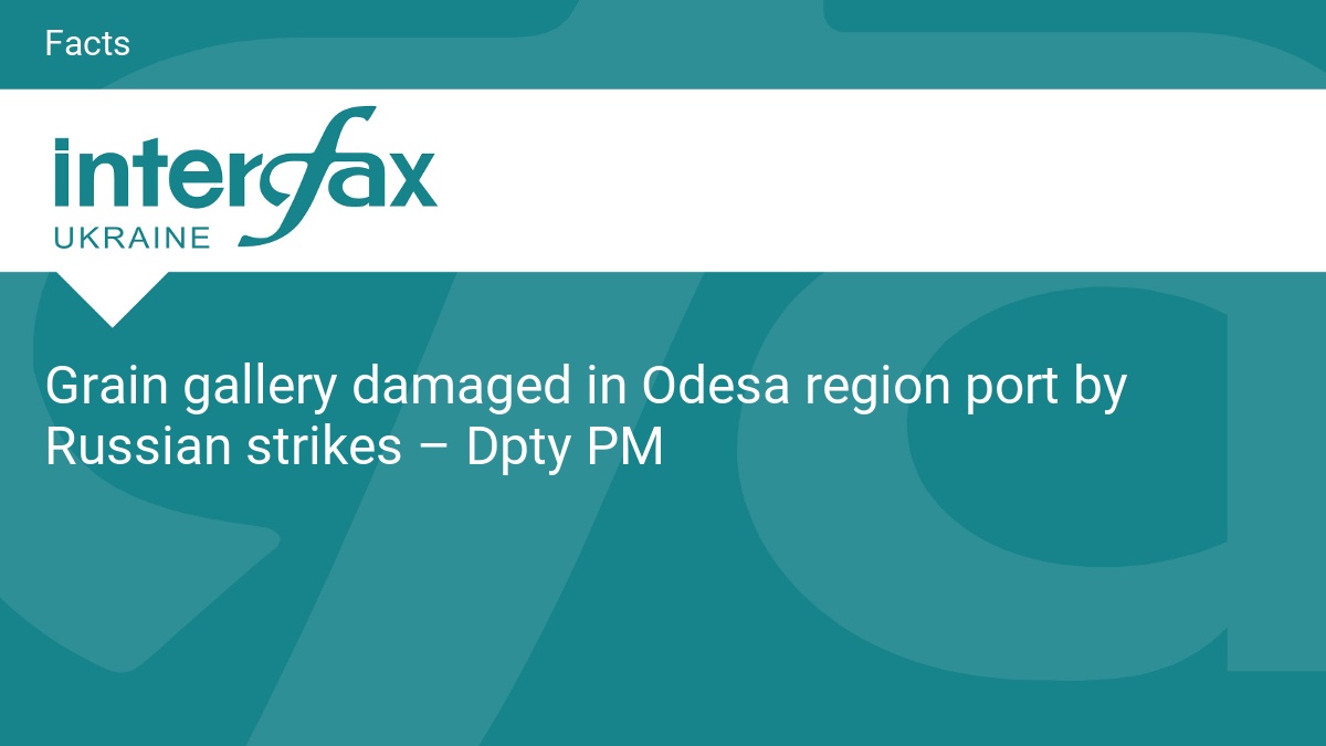 Grain gallery damaged in Odesa region port by Russian strikes – Dpty PM