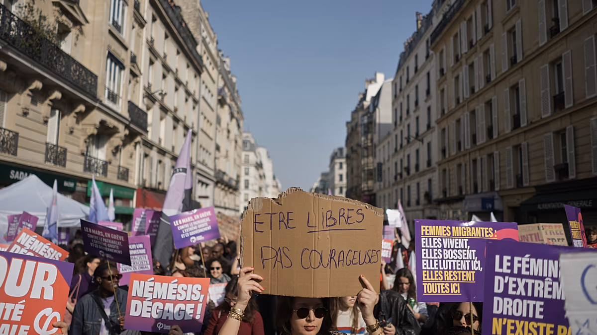 Video. Demonstrations mark International Women’s Day in Paris and Madrid
