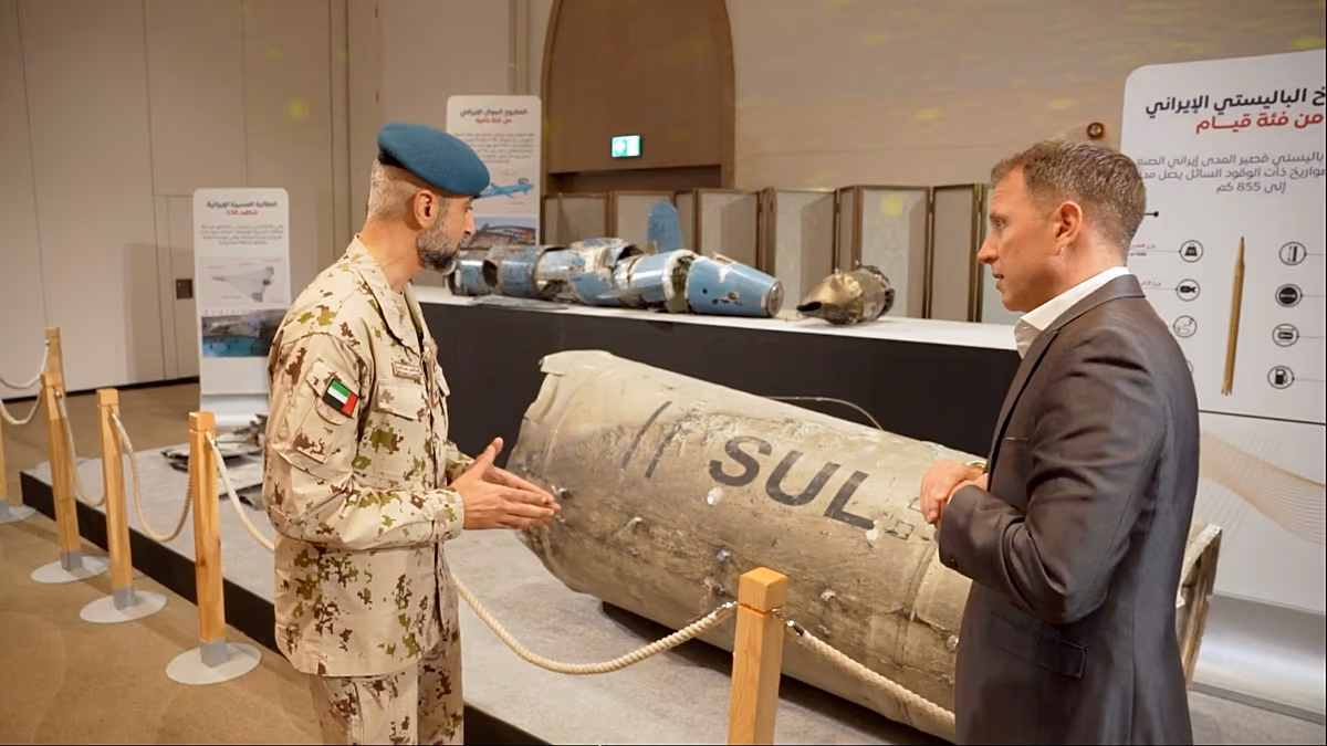 Video. UAE brigadier shows Euronews intercepted Iranian missiles
