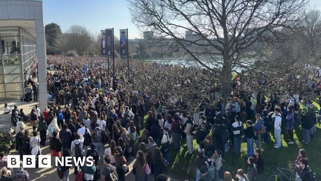 Thousands of students rally after woman's explicit images circulated