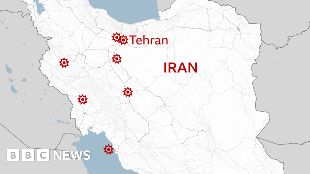 US and Israeli strikes on Iran in maps – BBC