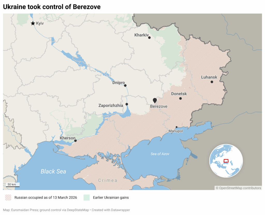 Ukraine’s paratroopers clear Berezove in Dnipropetrovsk Oblast, completing near-total reversal of Russia’s 2025 gains in the region