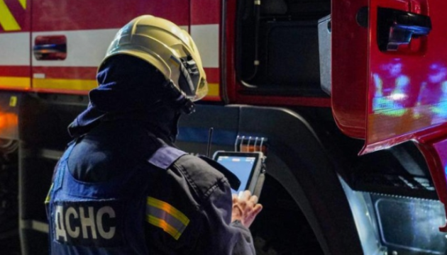 Enemy drone strikes residential building in Chuhuiv, causing fire