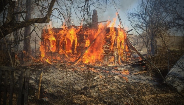 Russian drones attack Chernihiv region, spark fire and kill one