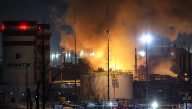 Fire breaks out at Russia’s Ust-Luga port after overnight drone attack
