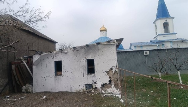 Russian shelling damages monastery of Ukrainian Orthodox Church (Moscow Patriarchate) in Kherson region