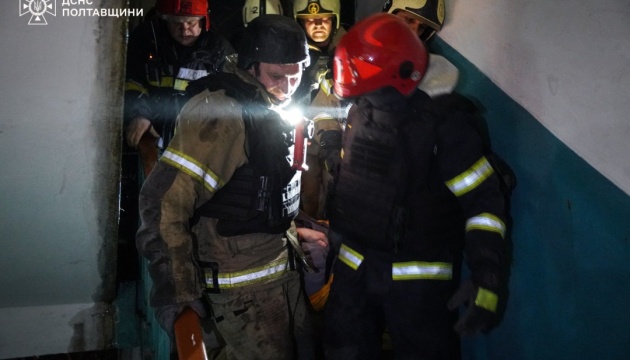 Russians attack Poltava overnight, killing one and injuring four