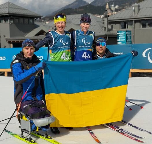 Ukraine won silver in the ski relay at the Paralympics