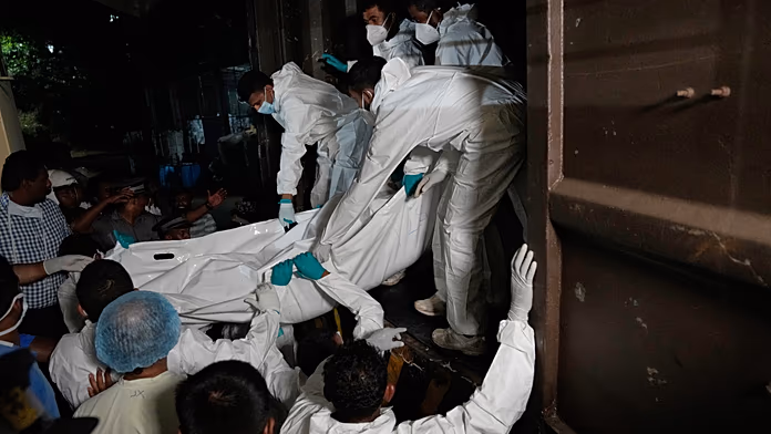 Bodies of Iranian sailors arrive at Sri Lanka mortuary after warship sinking