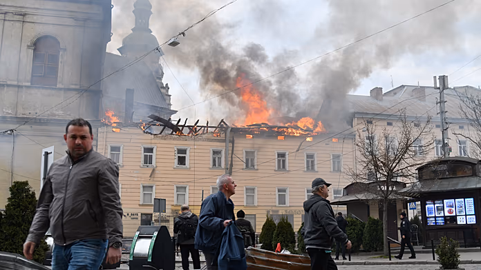 Russian drone strike damages historic center of Lviv, Ukraine