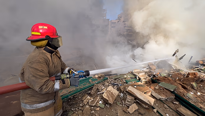 Building collapses in southern Lebanon after Israeli strike targets Hezbollah-linked institution
