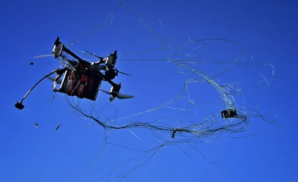 Ukrainian firm develops “Chipa” net gun to physically snare FPV drones when other air defenses fail
