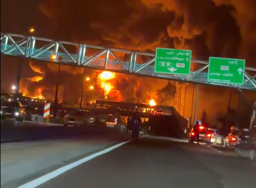 Netanyahu tells Iranians freedom is near as Israel hits country’s oil depots for first time