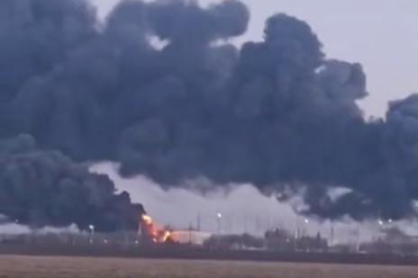 Fires tear through one of southern Russia’s biggest oil hubs after drone attack in Krasnodar Krai