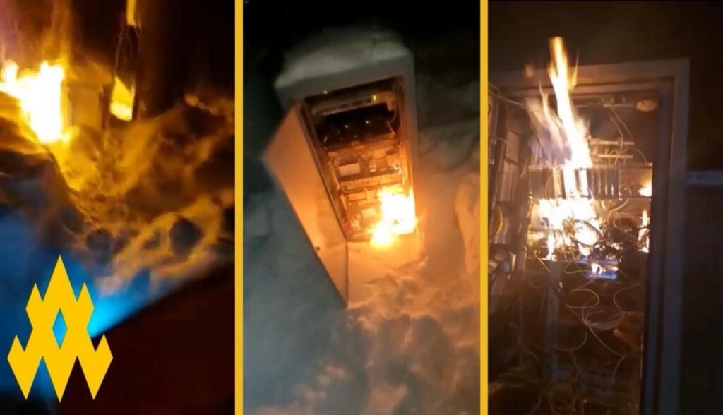 Pro-Ukrainian partisans open drone corridors through Russia by burning the towers that block them, Atesh claims