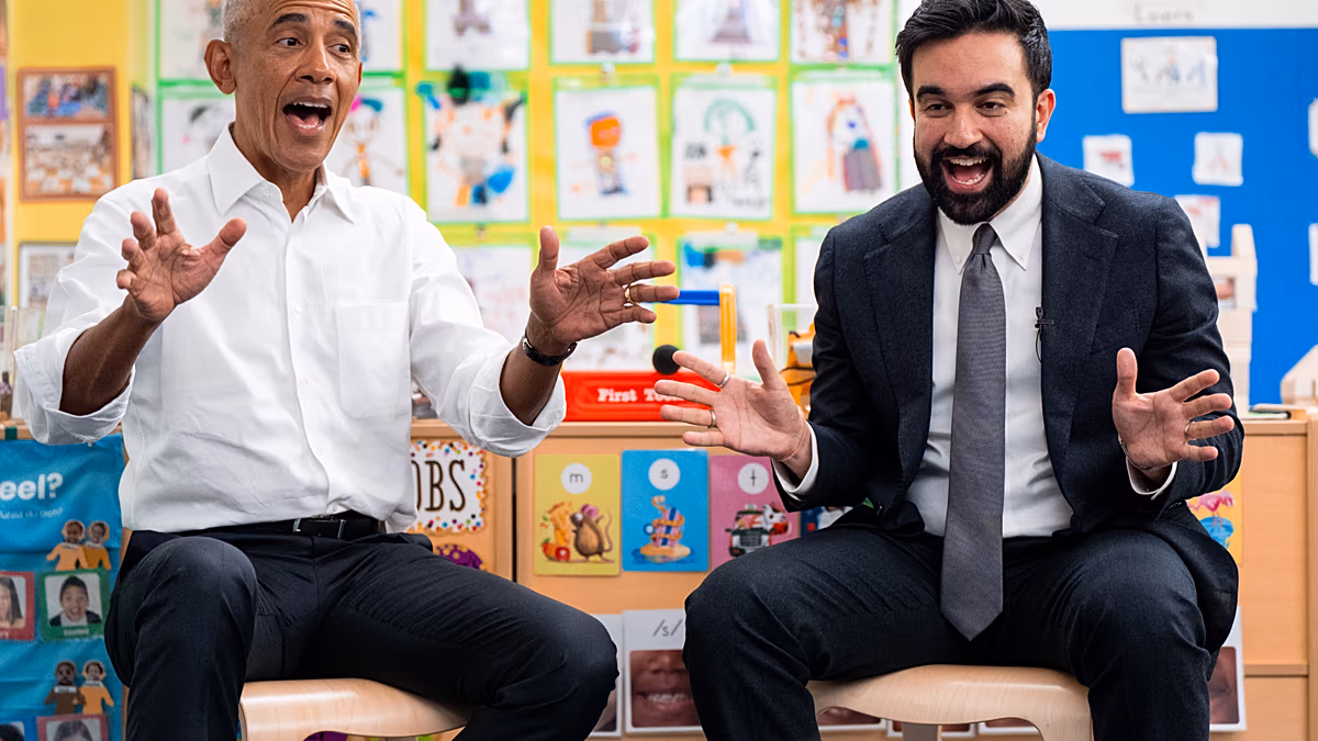 Video. Obama and Mamdani sing with kids during first meeting in New York