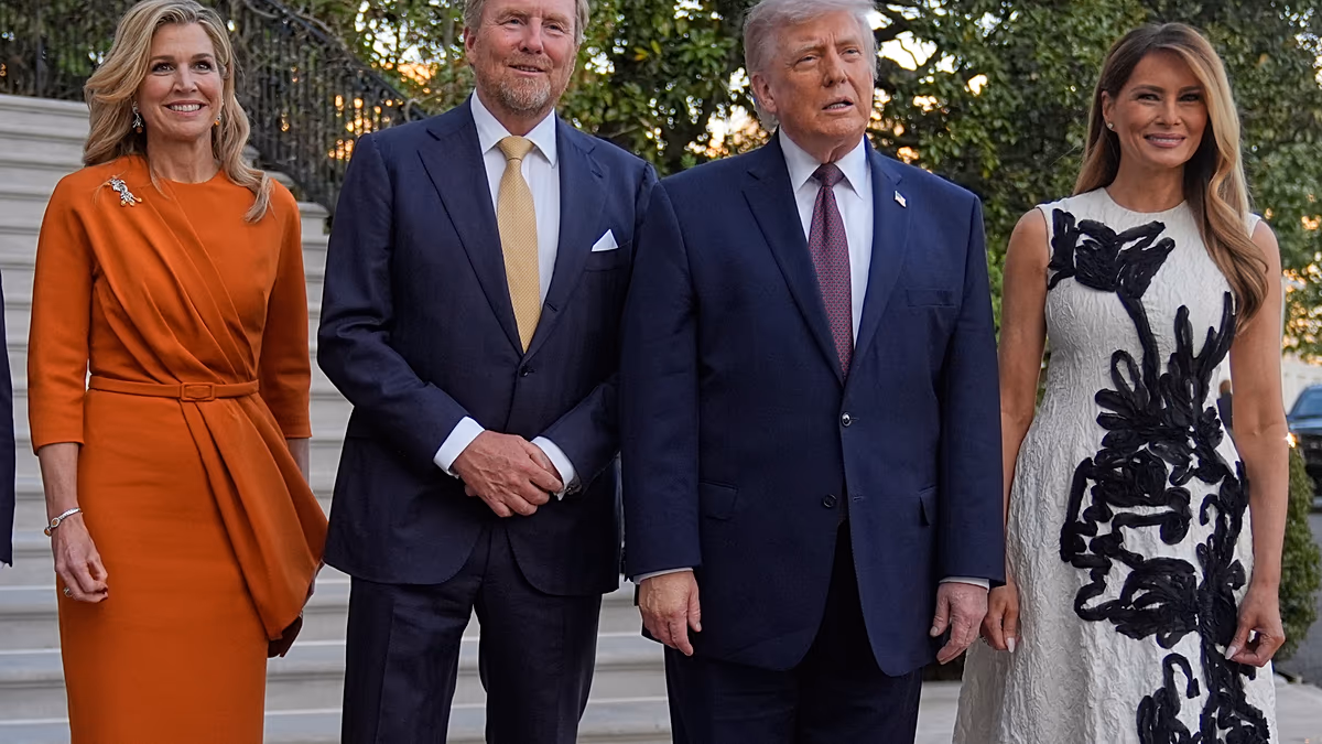 Video. Trump hosts Dutch royals at the White House for dinner and overnight stay