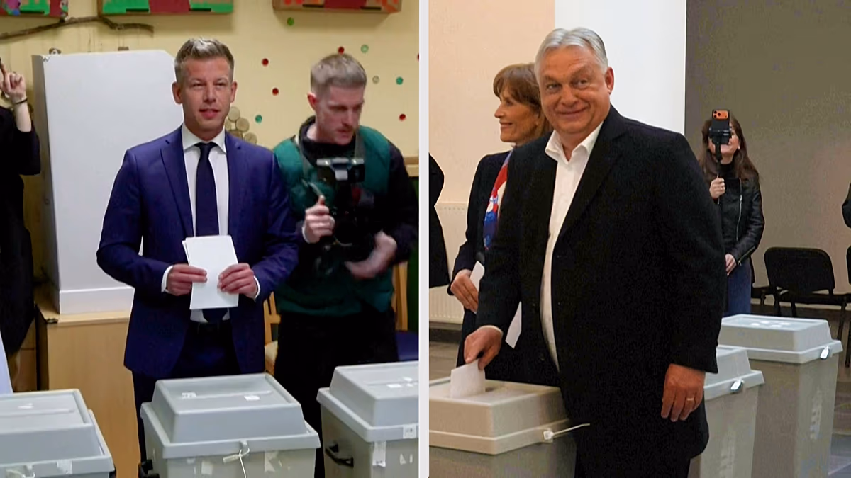 Video. Orbán and Magyar vote in high-stakes Hungarian election watched by EU