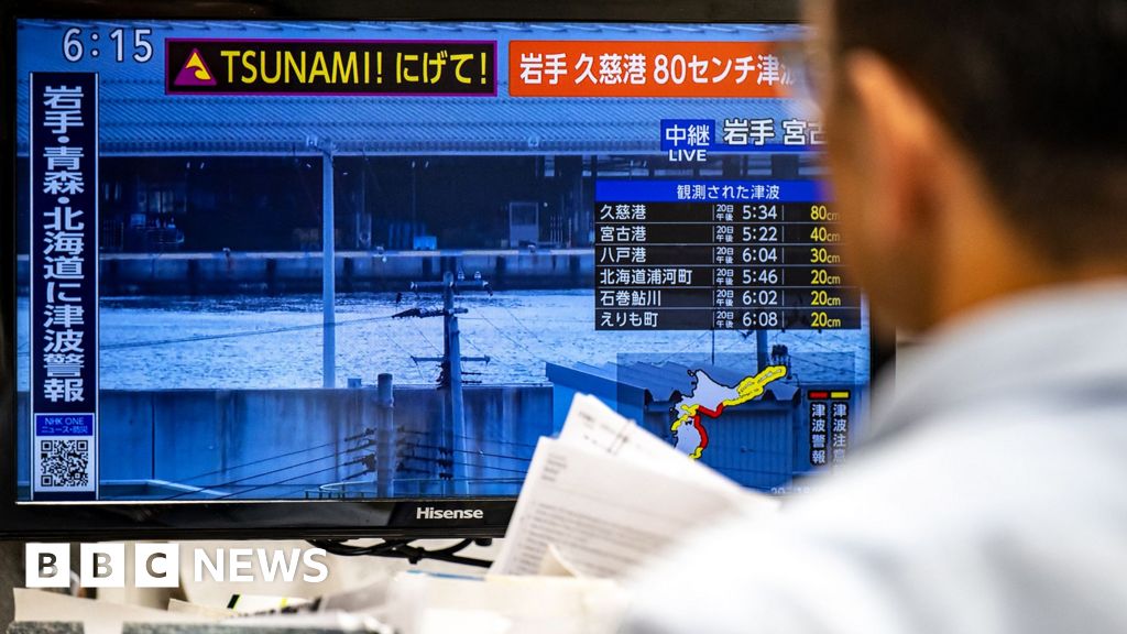 Japan earthquake: 7.7 magnitude quake triggers tsunami warning – BBC