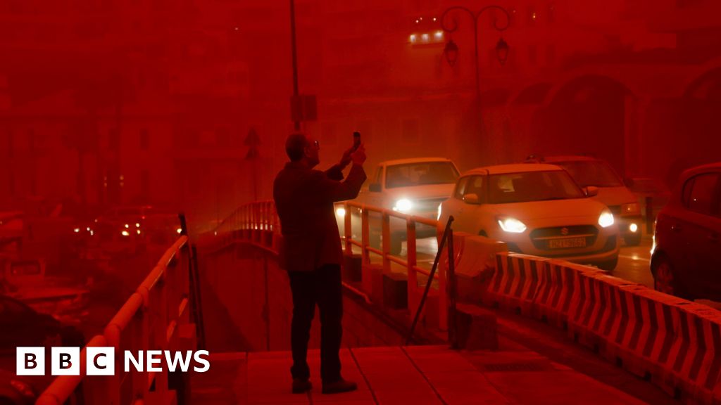 Man dies in storm as Saharan dust shrouds Crete