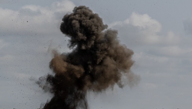 Oil depot, refinery on fire