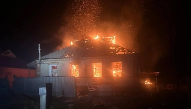 Russian drone hits house in Bohodukhiv, leaving two injured