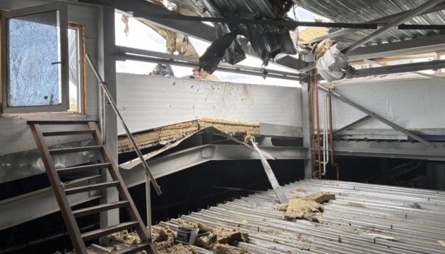 Russian drone hits meat processing plant in Kharkiv region, three injured