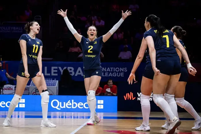 Ukraine scored a historic victory in the Women’s Volleyball Nations League
